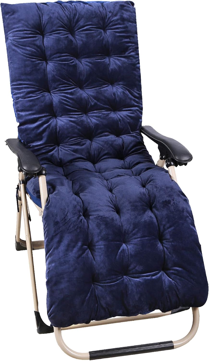 patio chaise lounge on Patio Seating Redcamp Chaise Lounge Cushion For Patio Furniture 3 Thicker Soft Comfortable Cotton Outdoor Lounge Chair Cushion For Outside Blue Patio Lawn Garden