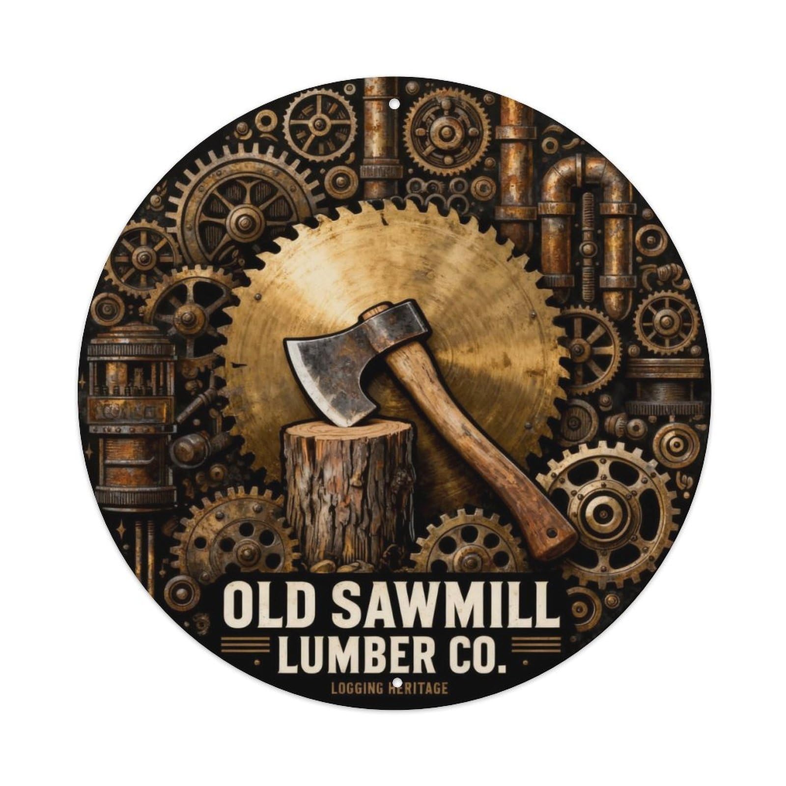 LOGGING HERITAGE Metal Tin Sign Plaque