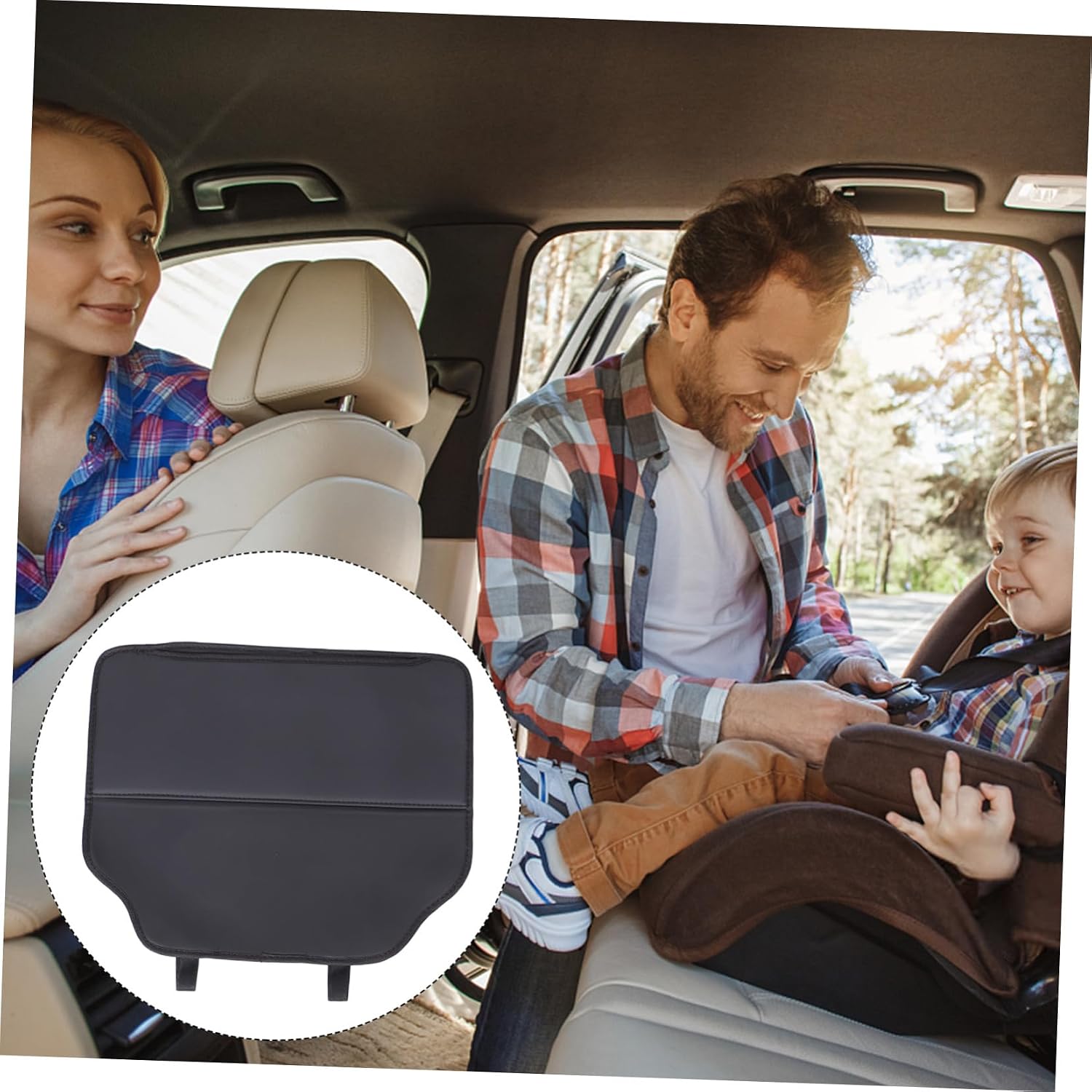 GLEAVI Kick Mat Seat Protector for Durable Back Seat Cover Organizer Shields Against Kicks Dirt Spills Easy to Clean Car Accessory Suitable for Cars