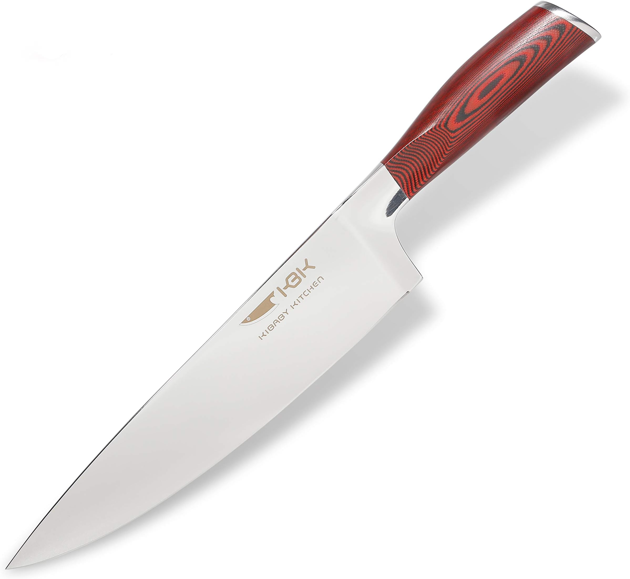 KBK Chef Knife Kitchen Knives 8 Inch Professional Chef’s Knives 9Cr18MoV Stainless Steel with 58 to 60 HRC Super Sharp Best for Chefs Home Kitchen Cutting Chopping Slicing Mincing Vegetable Meats