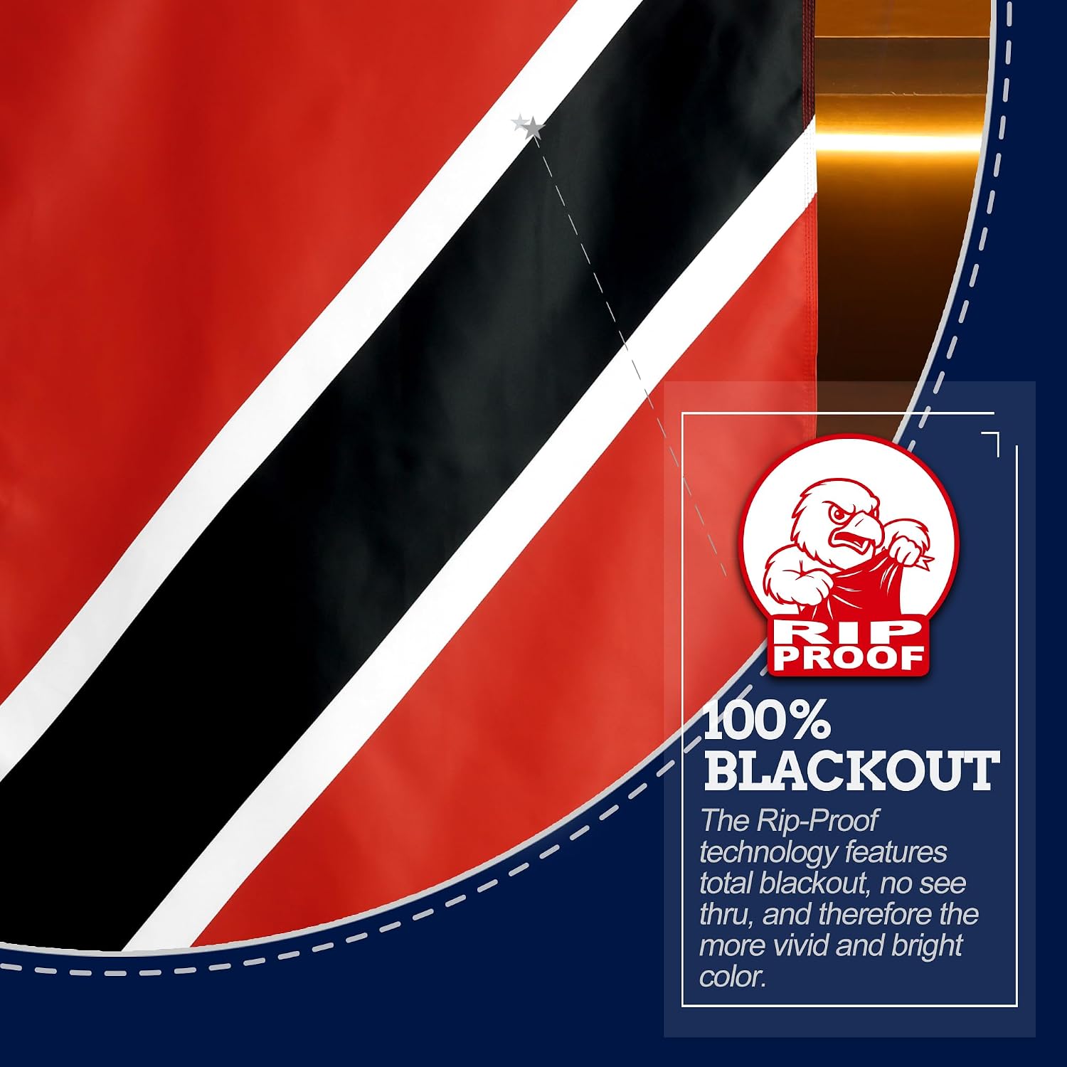 Anley Rip-Proof Double Sided 3-Ply Trinidad and Tobago Flag 3x5 Foot - Vivid Color, Canvas Header and Wrinkle Resistant - The Strongest, Longest Lasting Trinidad & Tobago Flags 3 X 5 Ft