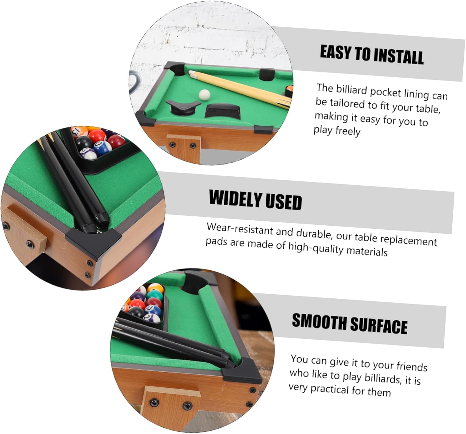 2 Sets Billiard Table Pocket Liner Wear-Resistant Replacement Liners for Pool Tables Easy to Install for Boy Girl and Billiard Enthusiasts