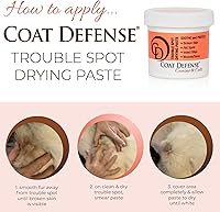 Vista 6 de COAT DEFENSE Pasta de secado Trouble Spot – Fabricado en Estados Unidos – Cuidado de la piel de perro y gato de 5 onzas, picazón en la piel