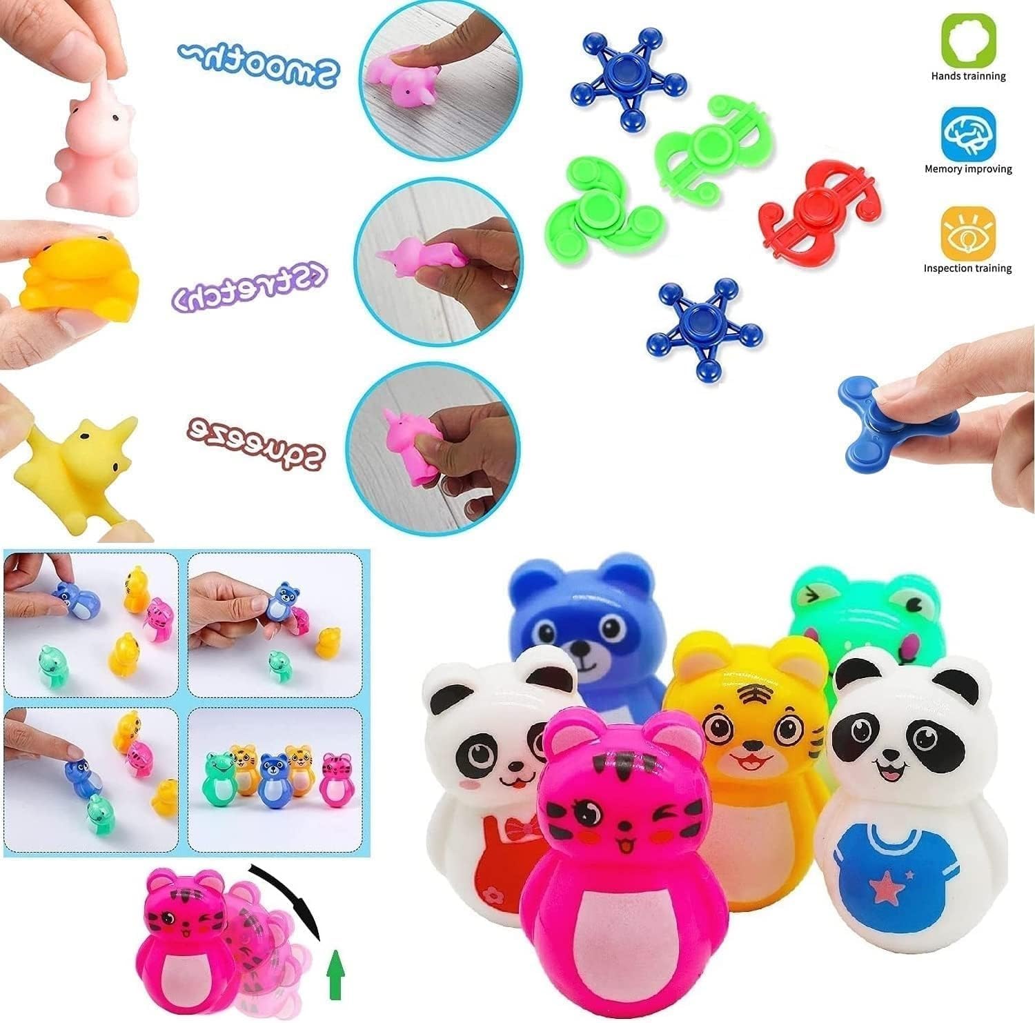 117 Pack Party Favors for Kids 3-5 4-8 8-12, Fidget Toys, Treasure Box Toys for Classroom, Pinata Filler, Goodie Bag Stuffers, Treasure Chest, Prize Box Toys, Classroom Prizes