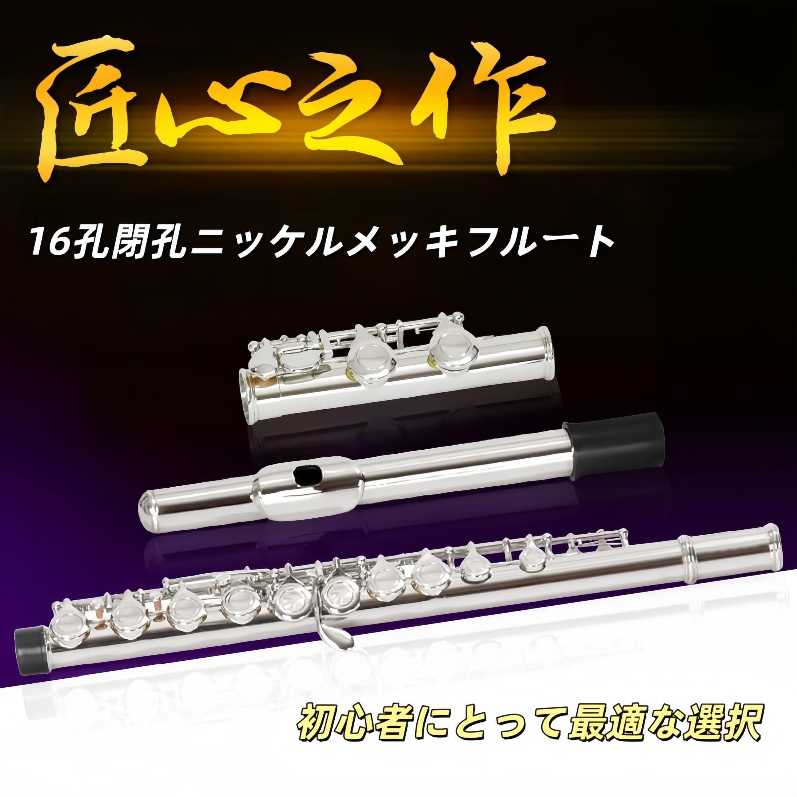 Amazon | 初心者セット フルート 16穴 Cキー Eメカ付き カバードキー