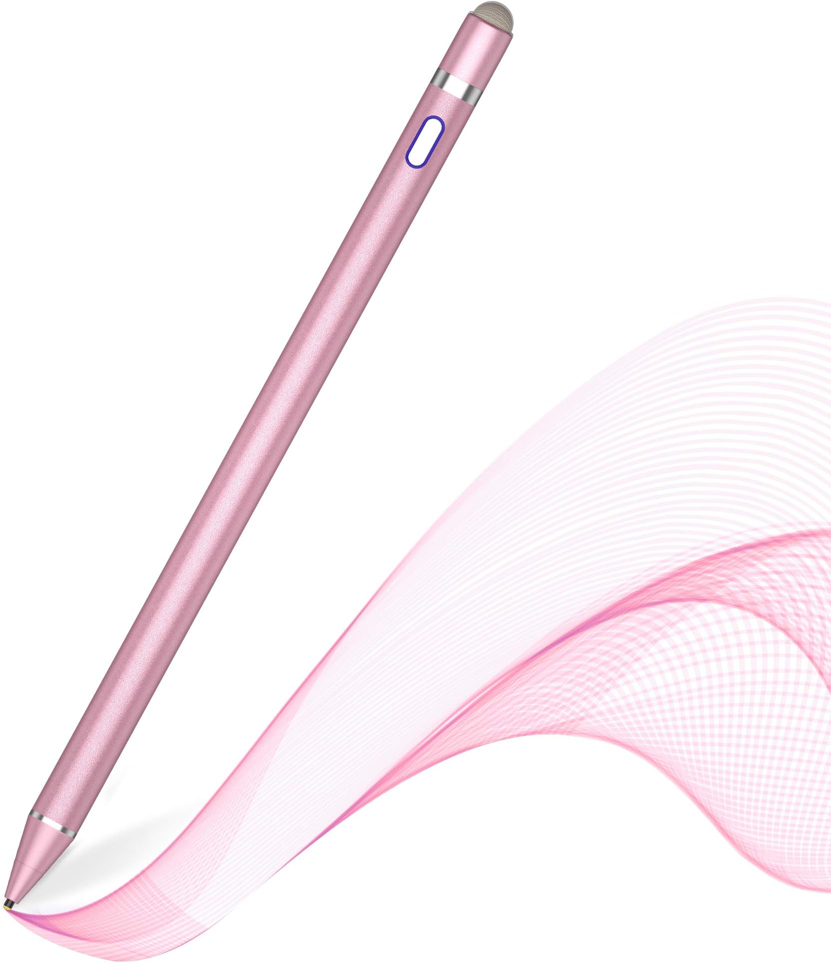 Active Stylus Pen for Touch Screens,Dual Pen Tips for iOS & Android Drawing & Writing,High Precise Digital Pencil for Apple iPhone 17/16/15/14/13, iPad Air/Pro/Mini,Phone/Tablet/Sam-sung/Kin-dle- Pink