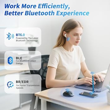 Long Range Bluetooth 6.0 Adapter for PC, Plug n Paly USB Dongle