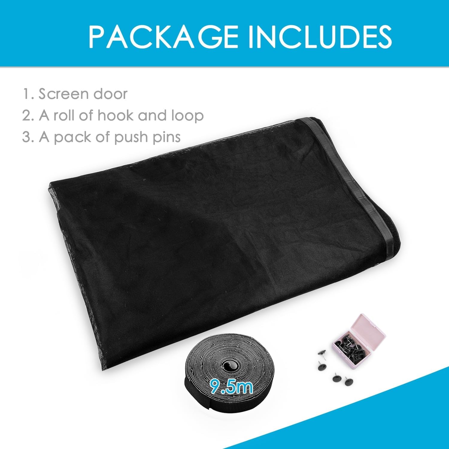 Heavy Duty Garage Door Screen - 16x7, Zipper Closure, Weightened Bottom, Fiberglass Mesh, Keeps Out Mosquitos & Animals