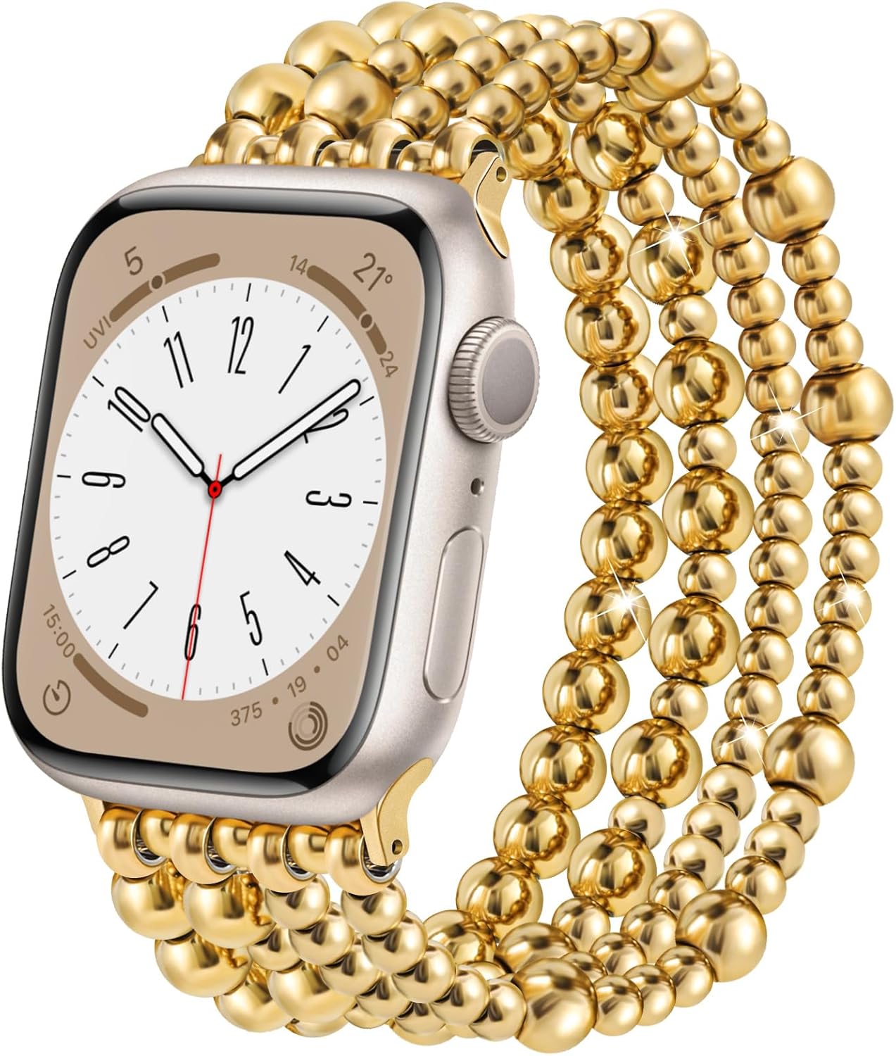AIRSPO Gold Beaded Bracelets Compatible for Apple Watch...
