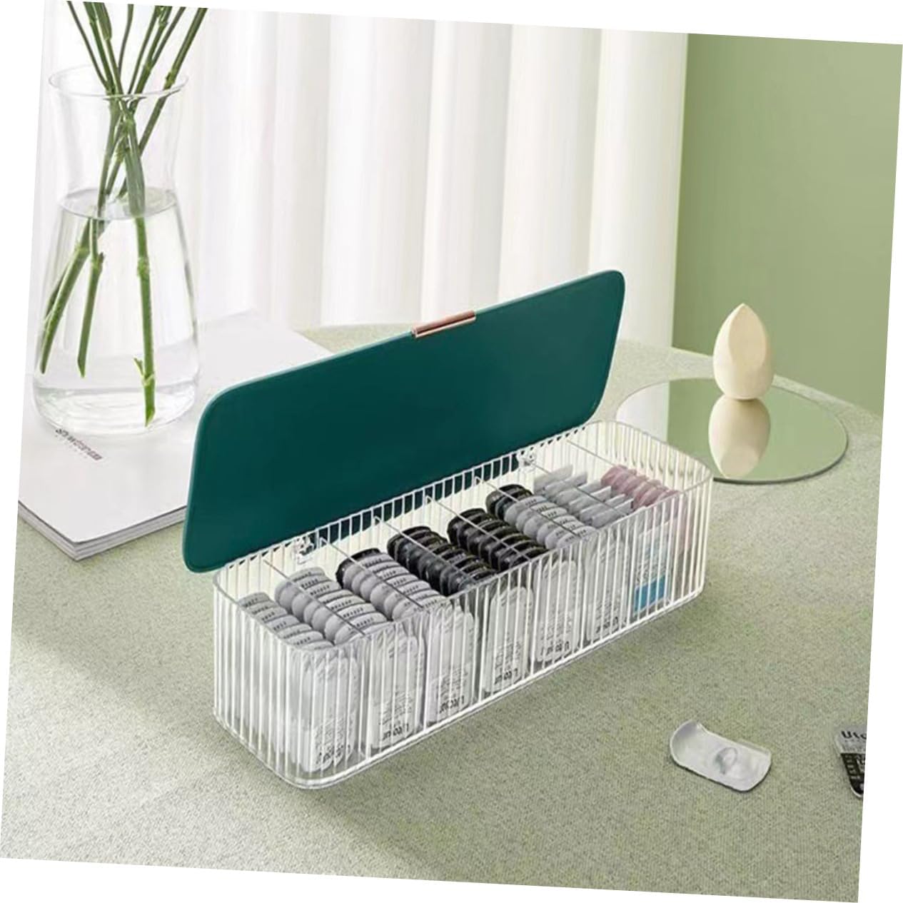 Lurrose 3pcs Desktop Cable Storage Box Multi-compartment Cord Organizer for Home Office and Travel Tidy up Your Power Cords Easy Sorting and Storage