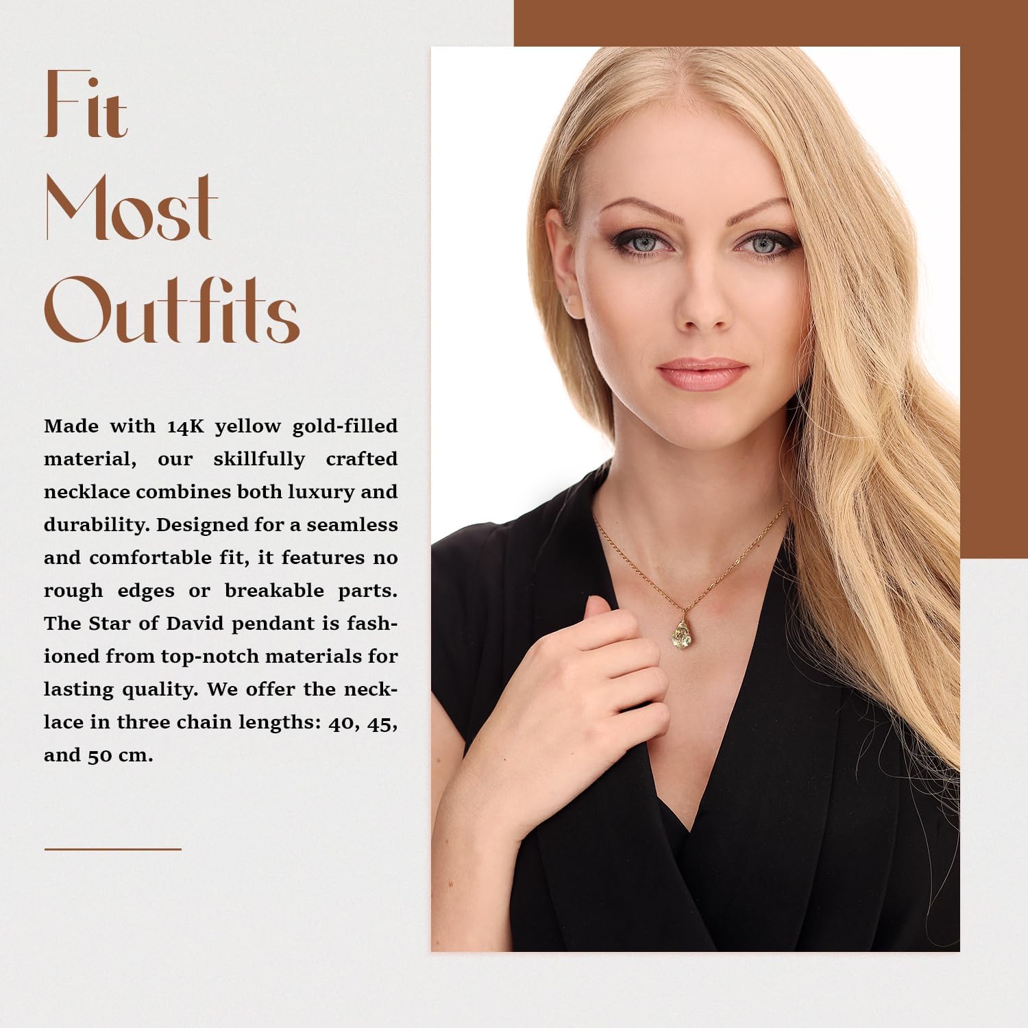 Star of David Necklace for Women and Men - 14K Gold Filled Jewish Star Necklace -Israel Necklace - Image 6