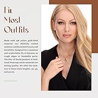 Vista 6 de Collar de estrella de David para mujeres y hombres, collar de estrella judía relleno de oro de 14 quilates, collar de Israel Aurora Borealis