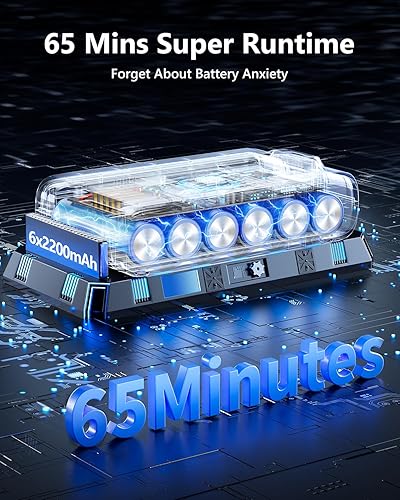 Miniatura 3 de Aspiradora inalámbrica, 500 W, 45 kPa, 55 minutos, aspiradora para el hogar, aspiradora de pie con tecnología de desguace automático de polvo,