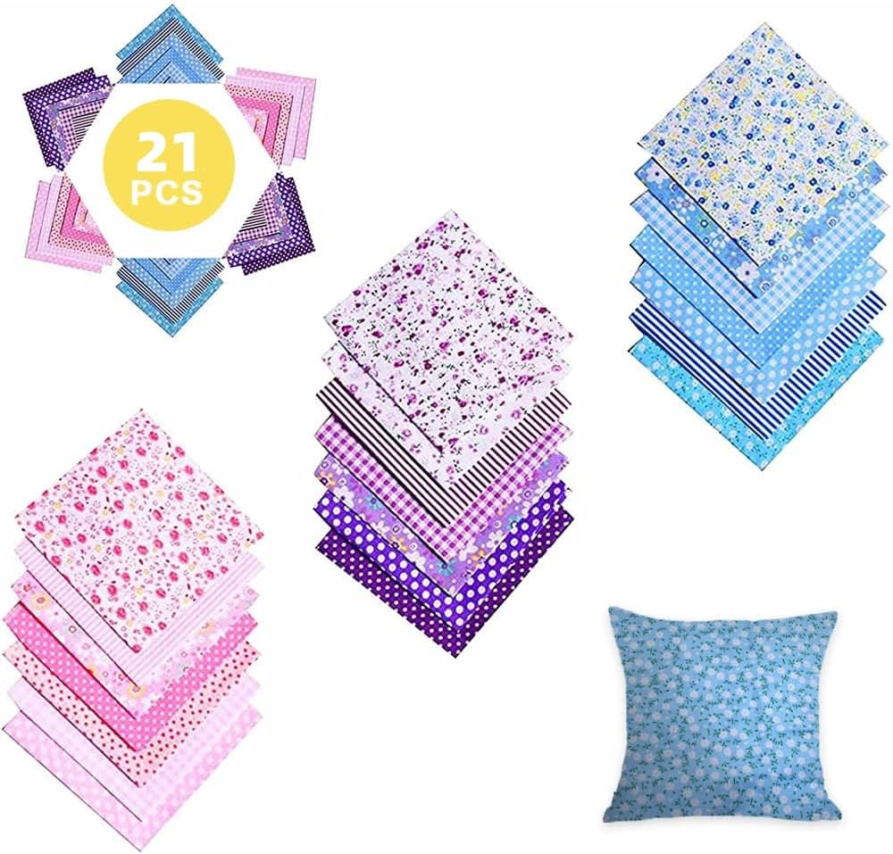 Thick Craft Printed Fabric Quilting Fabric Pattern DIY Fabric 25 cm Patchwork 100% Cotton for Patchwork Sewing Quilting Crafting, No Repeat Patterns