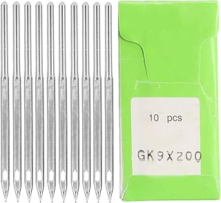 Nähmaschinennadeln, Stahl-Stickmaschinennadeln, 10 Stück, langlebige, gratfreie Nadeln für Siegelmaschinen der Flyingman 9-Serie, 5 cm Länge, 2 mm Durchmesser (Gk9*200)