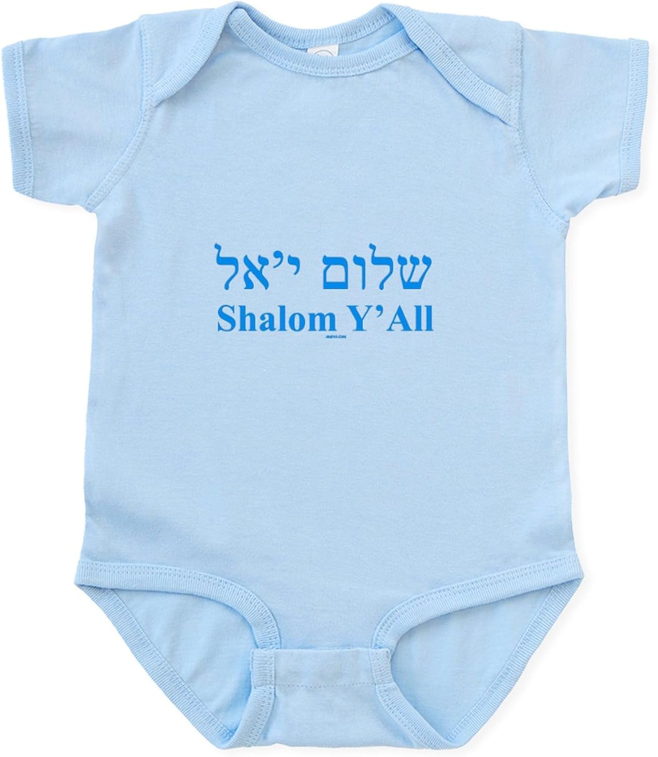 CafePress Shalom Y'all English Hebrew Infant Bodysuit Cute Infant Bodysuit Baby Romper