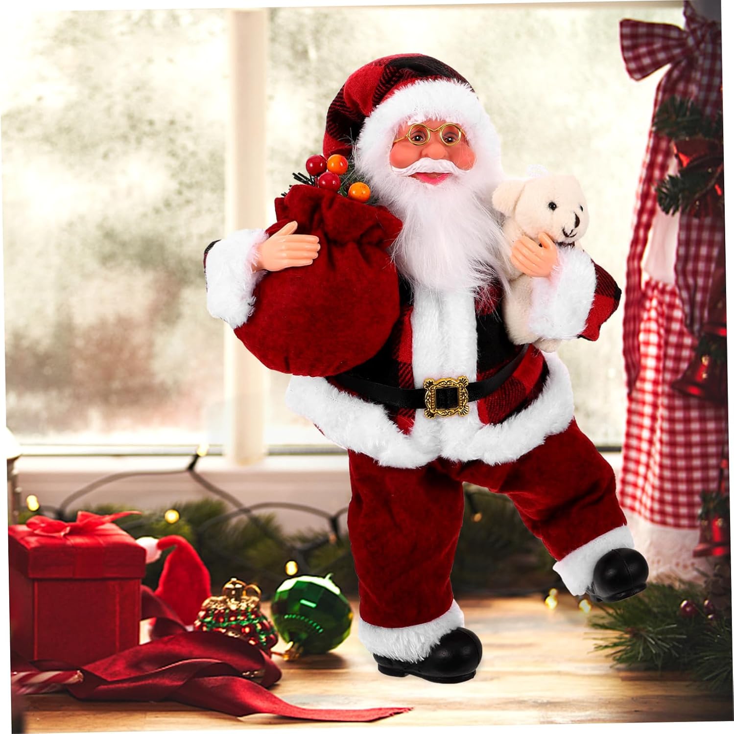 1pc Santa Claus Doll Ornament Festive Xmas Decoration for Home for Christmas Atmosphere Daily Decor