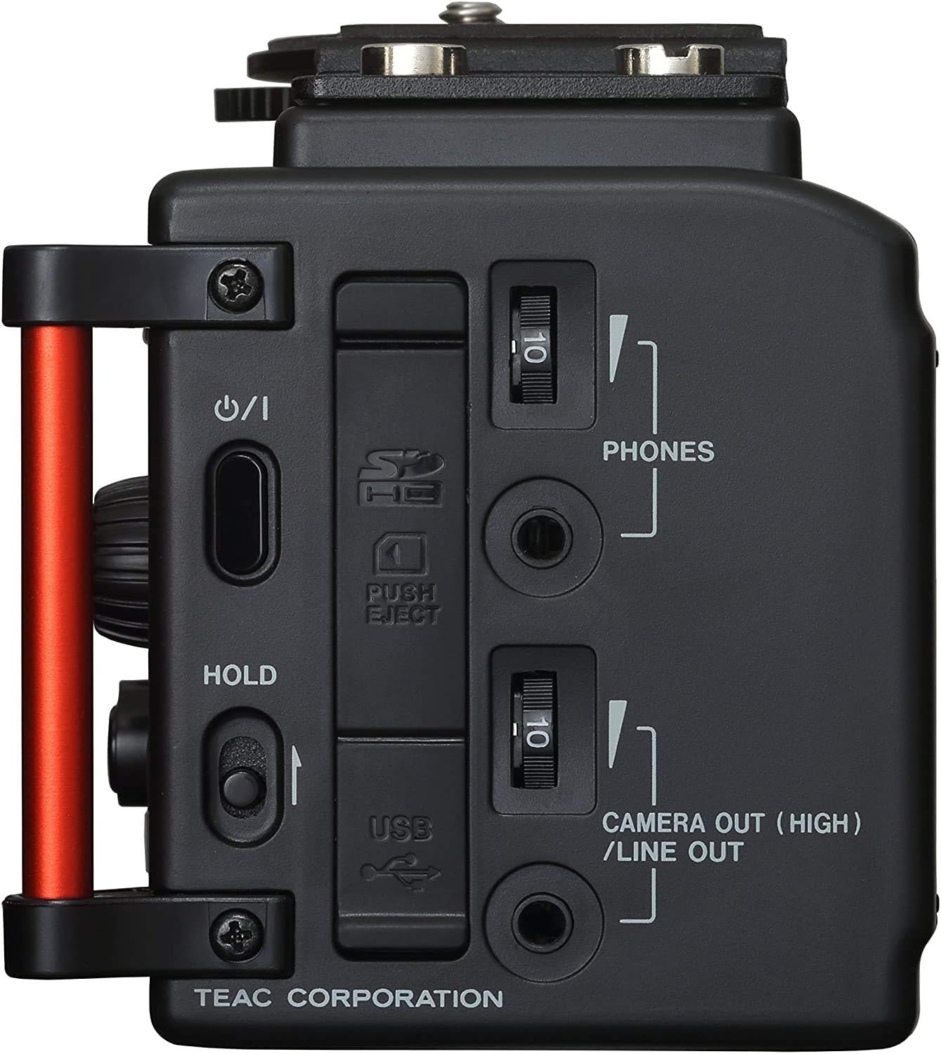 TASCAM DR-60DmkII 4-Input / 4-Track Multitrack Field Recorder with EMB Cable and Gravity Magnet Phone Holder Bundle