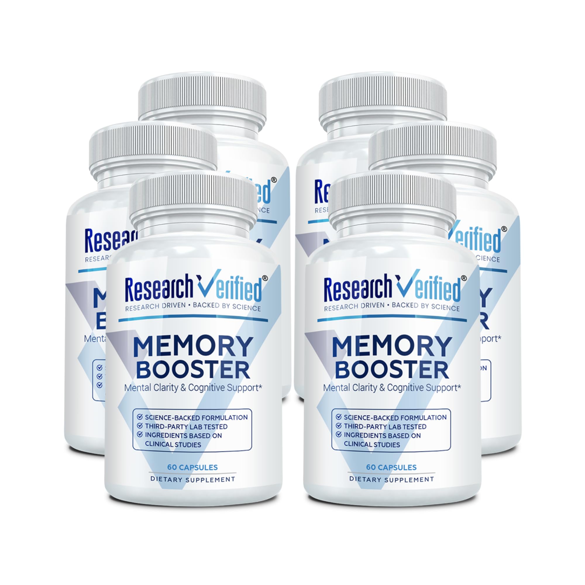Research Verified Memory Booster - Nootropic Supplement - Enhance Cognition and Memory - Lions Mane Ginkgo Biloba BioPerine