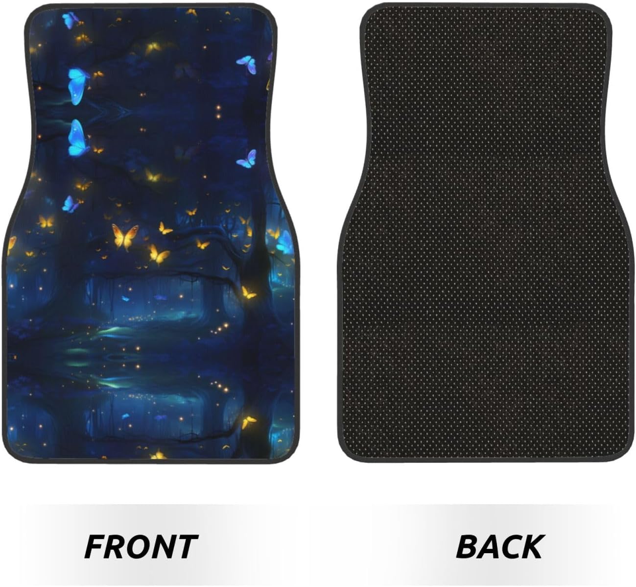 night Patterned car mats 4-piece set | For cars/SUVs/trucks | Firm fit without displacement