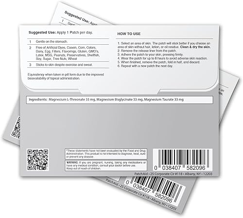 Miniatura 2 de Parche tópico complejo triple de magnesio PatchAid Suministro para 30 días