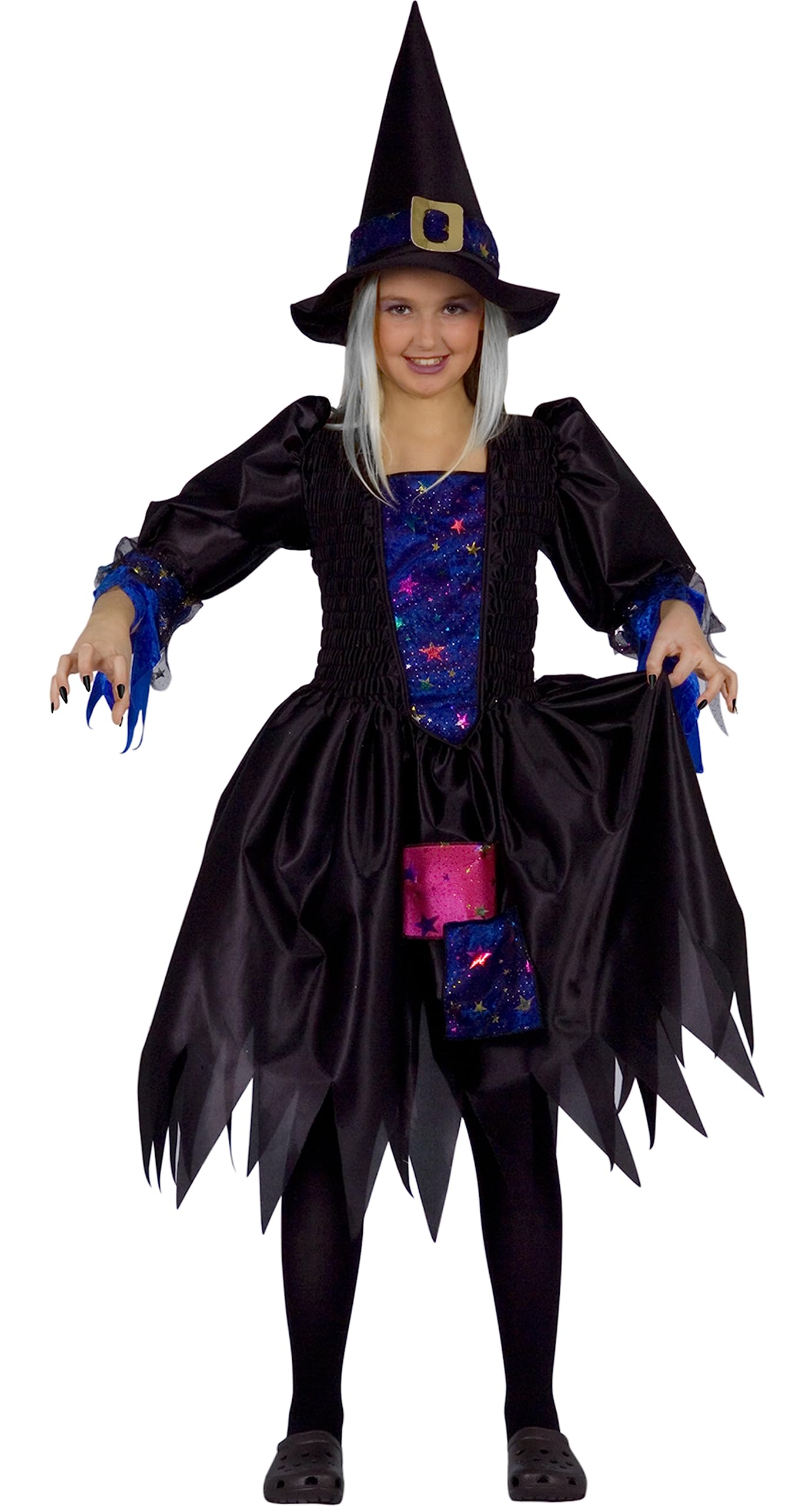 Ciao Witch of the Night costume disguise fancy dress girl (Size 7-10 years)
