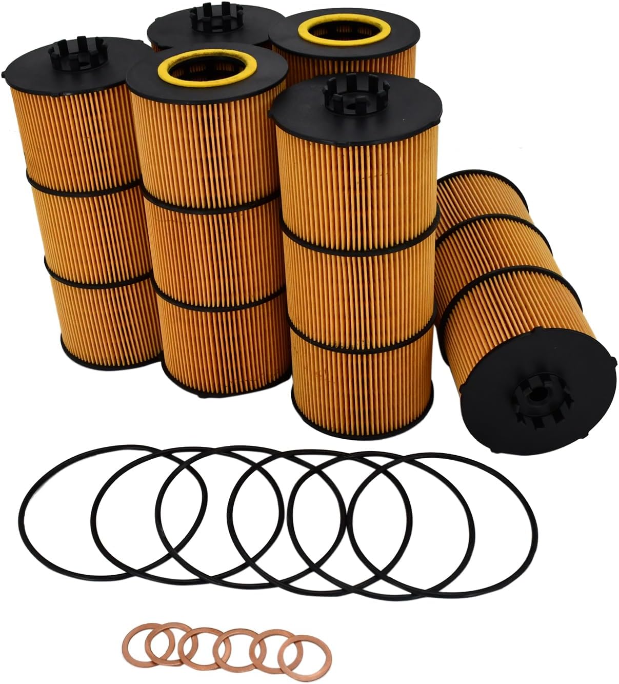 6PCS P551005 Oil/Lube Filter LF17511 for Freightliner Trucks Buses 114SD 122SD 2012-2020 for Cascadia L6 for Western Star Trucks 4700SB 4700SF 4900FA Replaces A4721800109 P7505 57909
