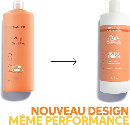 Wella Professionals Invigo Nutri Enrich Deep Nourishing Shampoo - Instant Deep Nourishment Shampoo With Oleic Acid and Goji Berry - Restore Dry and Damaged Hair 1l - 3