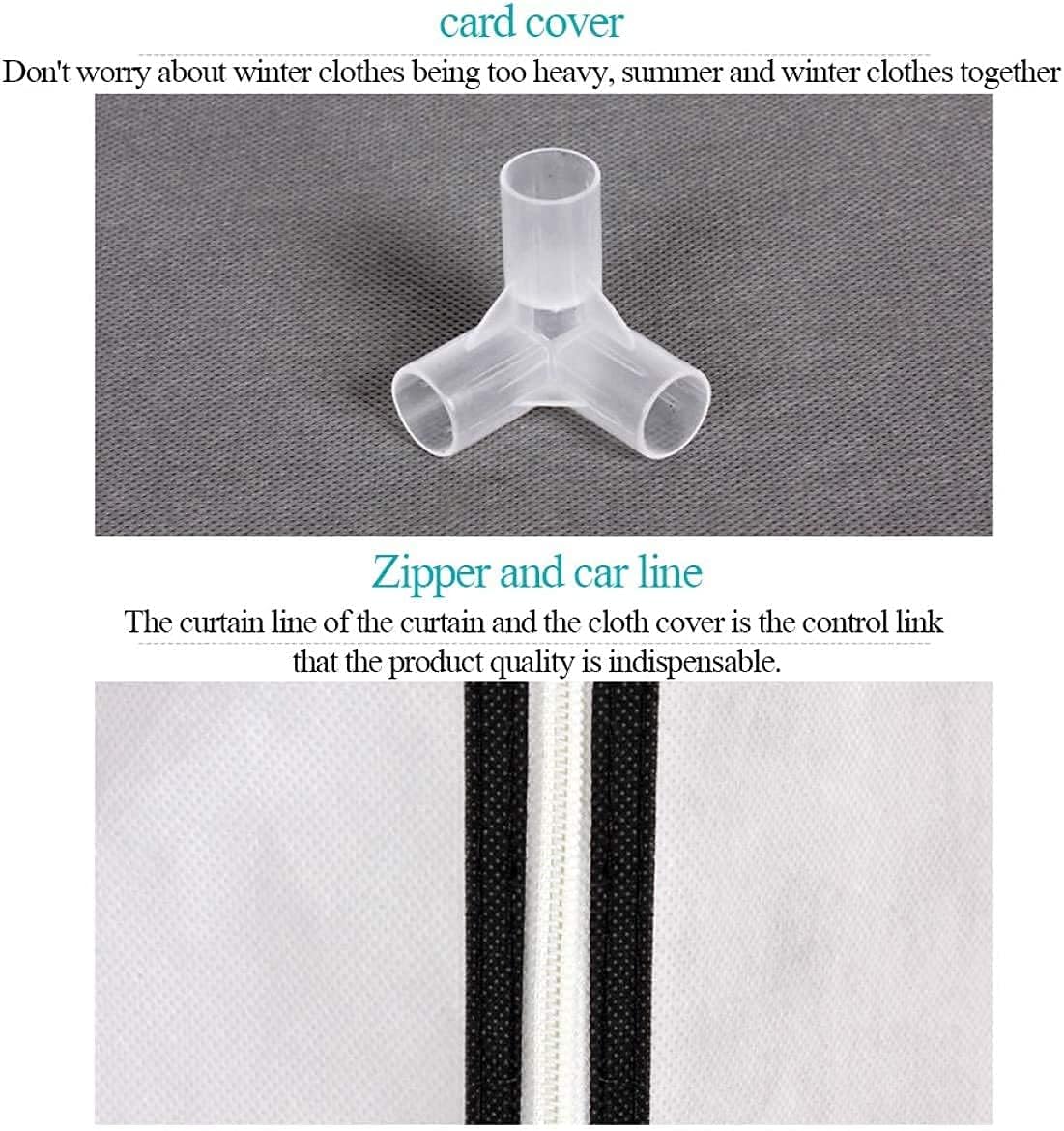 Portable wardrobes Wardrobe Portable Cloth Steel Pipe Hanging Rod Shelf Cabinet Freestanding Closet Storage Organizer Armoire Easy to Assemble 75 x 45 x 170cm