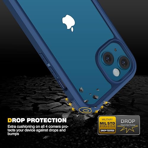 Miniatura 633 de Diaclara - Funda diseñada para iPhone 14 Pro Max, resistente, de cuerpo completo, con protector de pantalla sensible al tacto y antiarañazos + Blanco