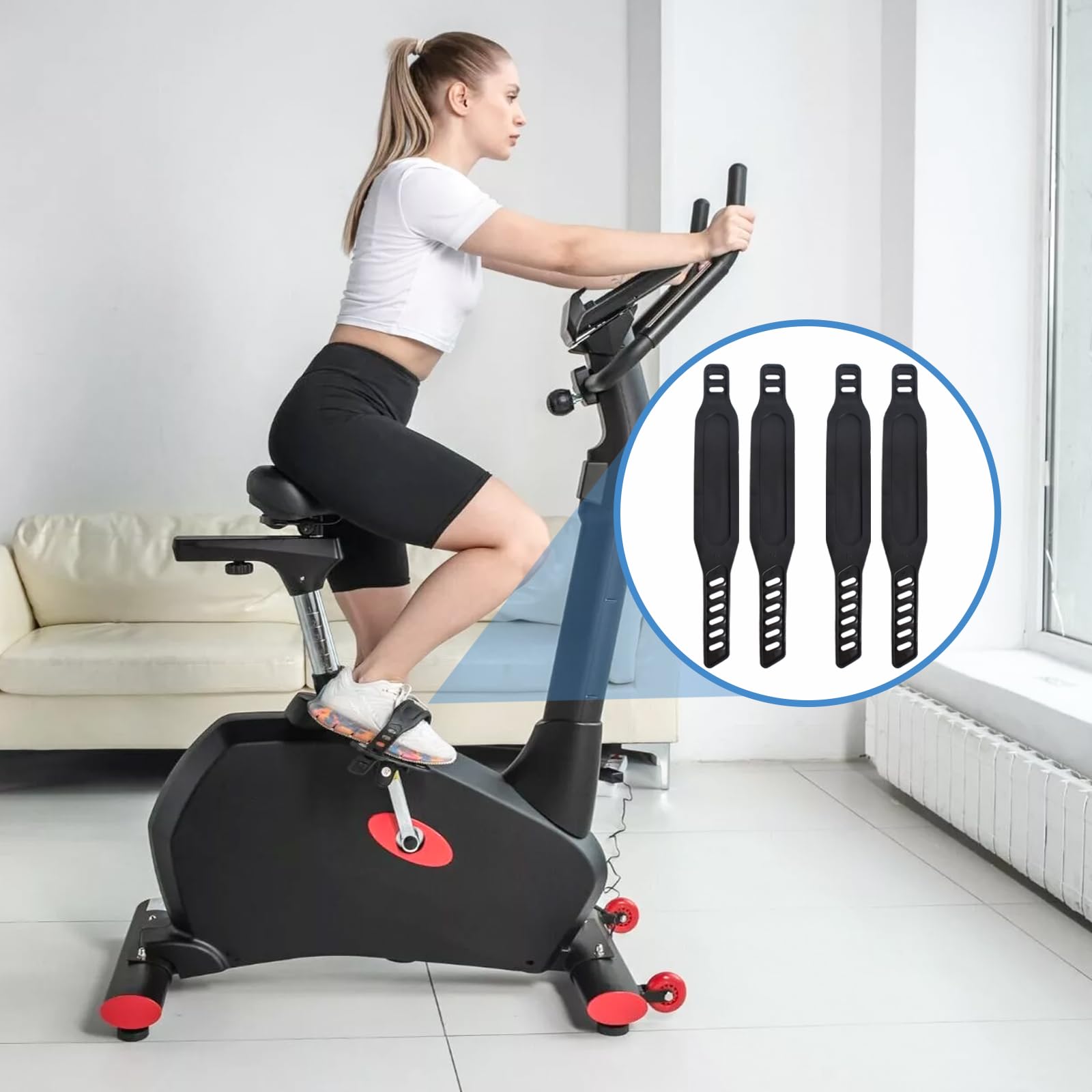 Uniwersalne paski do pedałów rowerów i rowerów treningowych - klin do domu lub siłowni