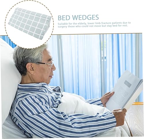 Miniatura 9 de Almohada de cuña triangular para pacientes postrados en cama, cojín de reposicionamiento corporal de espuma de alta densidad, soporte de