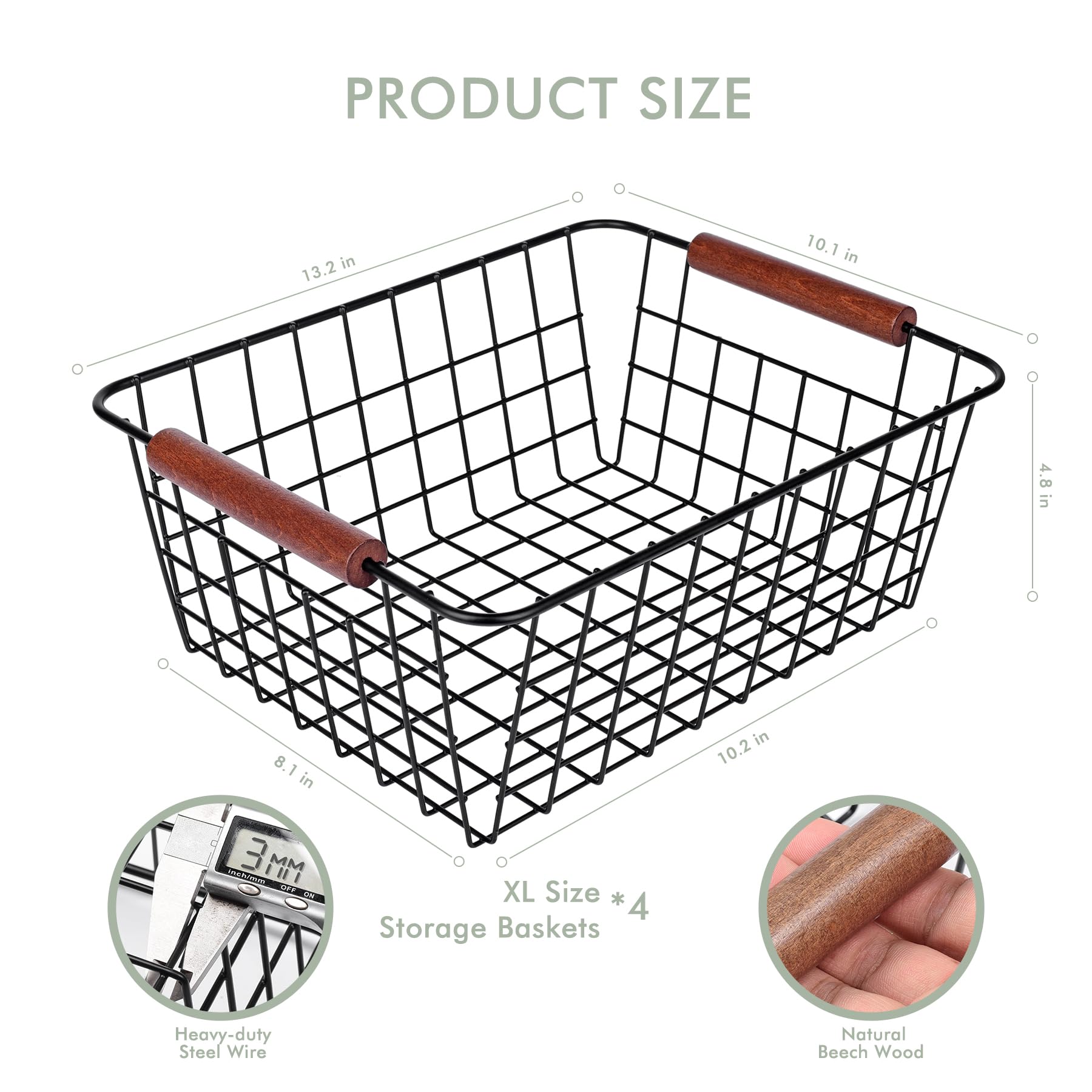 Large Fruit Baskets Vegetable Rack - 2 Tier Fruit Basket with 2 Banana Hangers, Countertop Fruit Vegetable Basket Bowl for Kitchen Counter Fruits Stand Holder Organizer for Bread Snack Veggies Produce