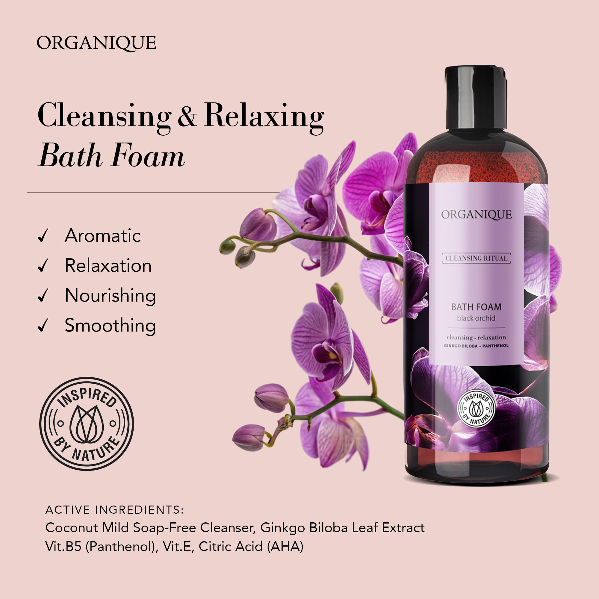 Organique Premium Beauty Bubble Bath Foam for Men & Women, Purple, 400 ml (Pack of 1) - Image 3