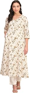 Aurelia Women's Green Geometric Printed Yarn Dyed Straight Kurta, Trousers and Dupatta Set Price In India