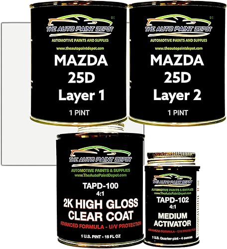 Auto Paint Depot The EXACT MATCH Paint para Mazda CX-3, CX-30, CX-5, CX-9, MX-5, Mazda2, Mazda3, Mazda6 Tricoat (pinta, copo de nieve perla tricoat