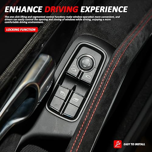 Miniatura 5 de Interruptor de elevalunas eléctrico 16 pines para Porsche 911 2012-2025 Boxster Cayman número de repuesto delantero izquierdo # 99161315102