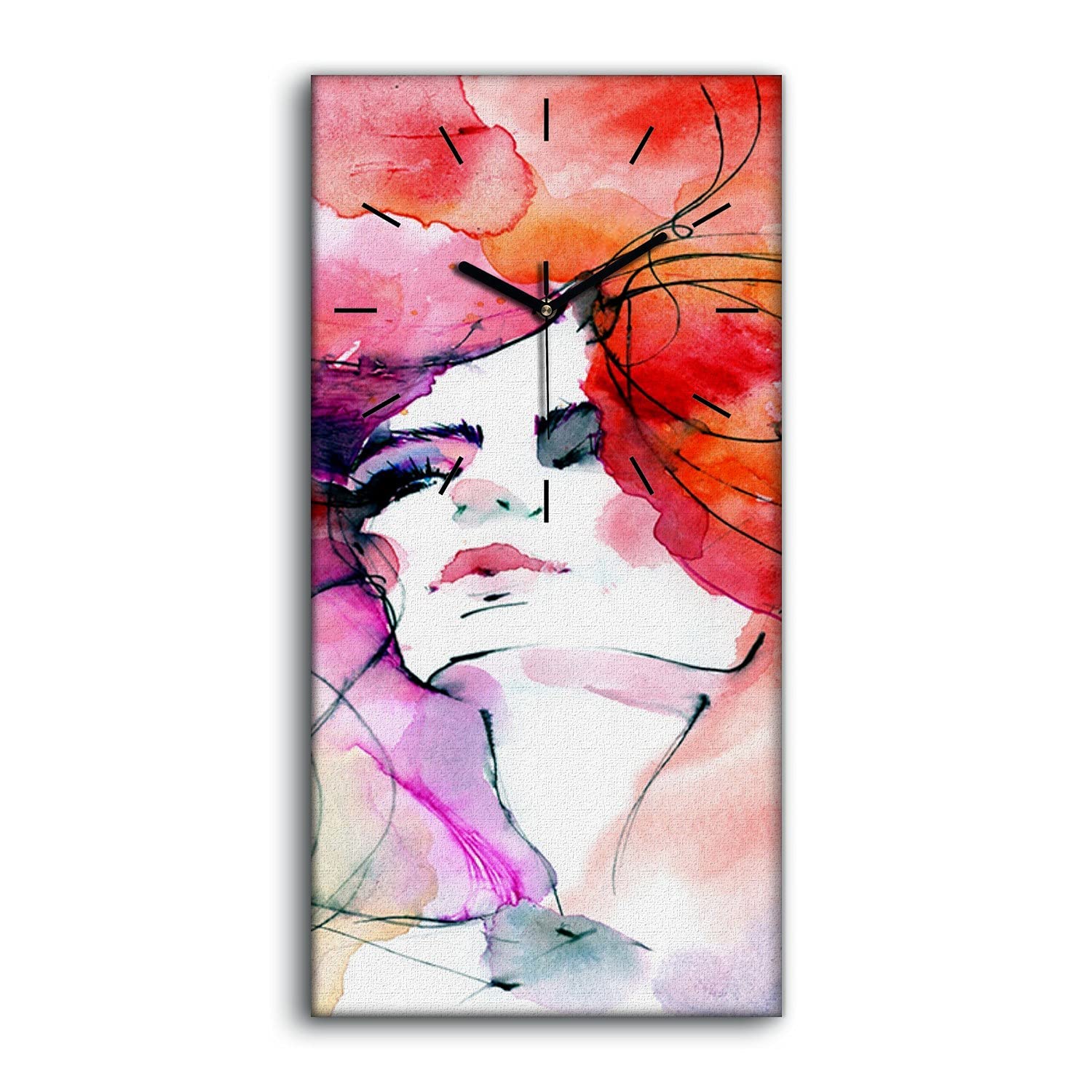 Horloge sur Toile ne pas tic tac en silence Art Moderne 30x60