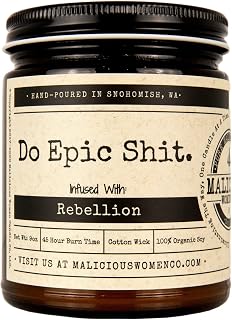 Malicious Women Co - Inspirational Gifts, Motivational Gift, Empowerment, Funny Candle Empowerment, 9 Oz Soy Candle Scent: Berry Bellini