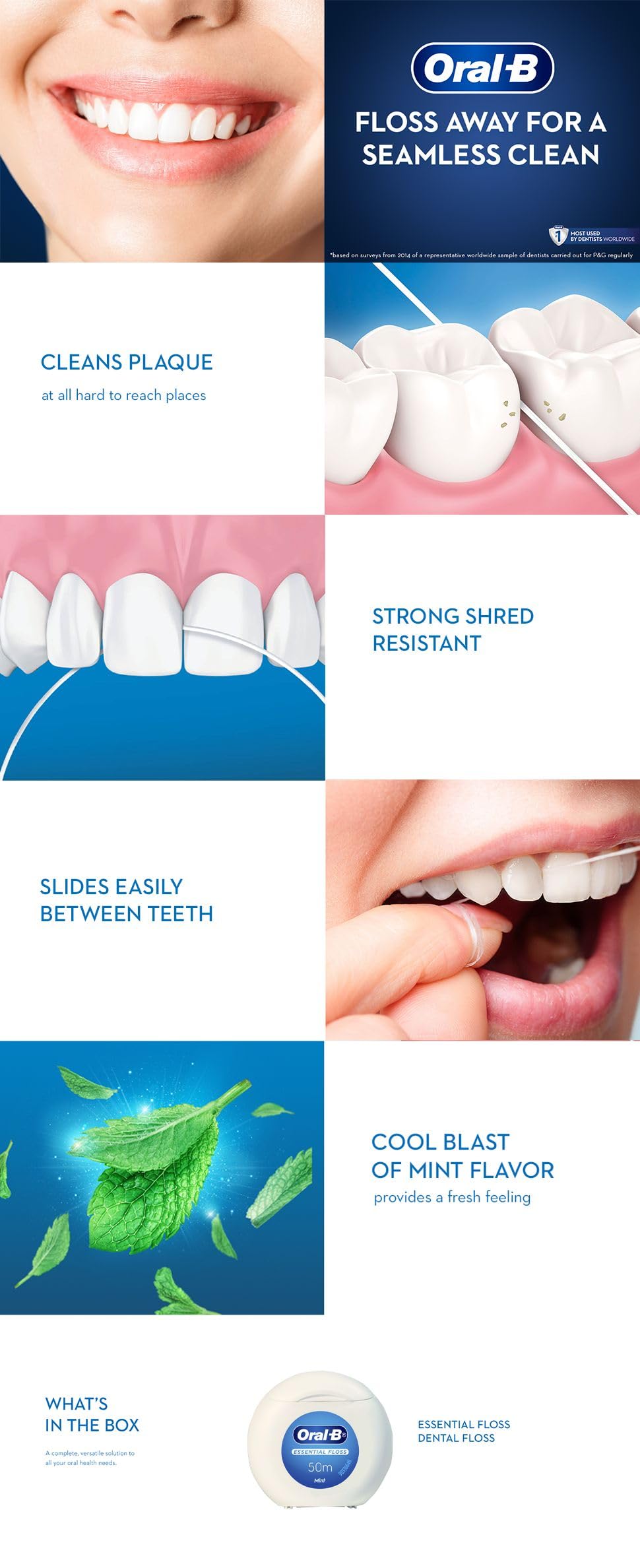 ORAL B ESS FLOSS Menta encerada 12