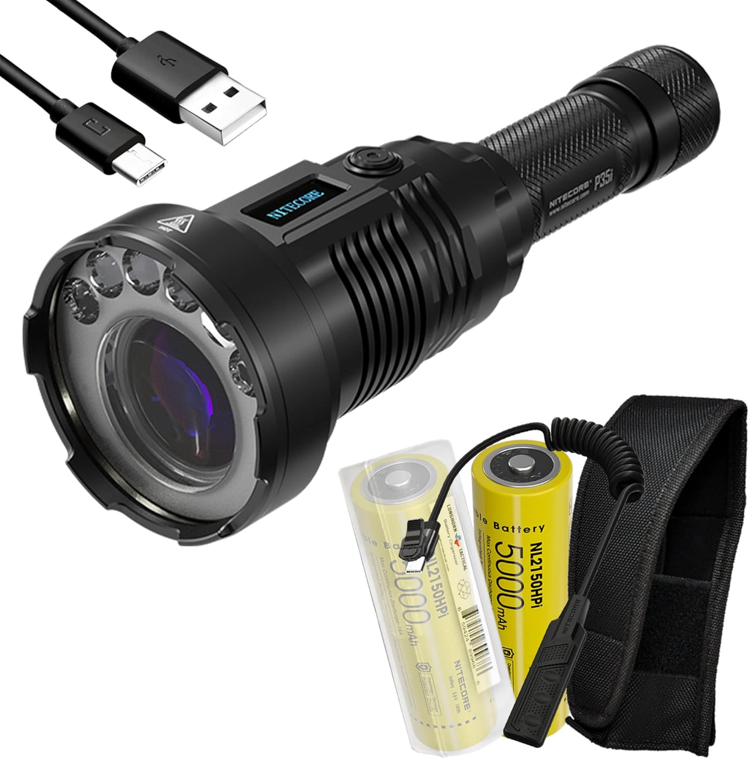 Buy Nitecore P35i LEP Flashlight, 3000 Lumen USB-C Rechargeable Long ...