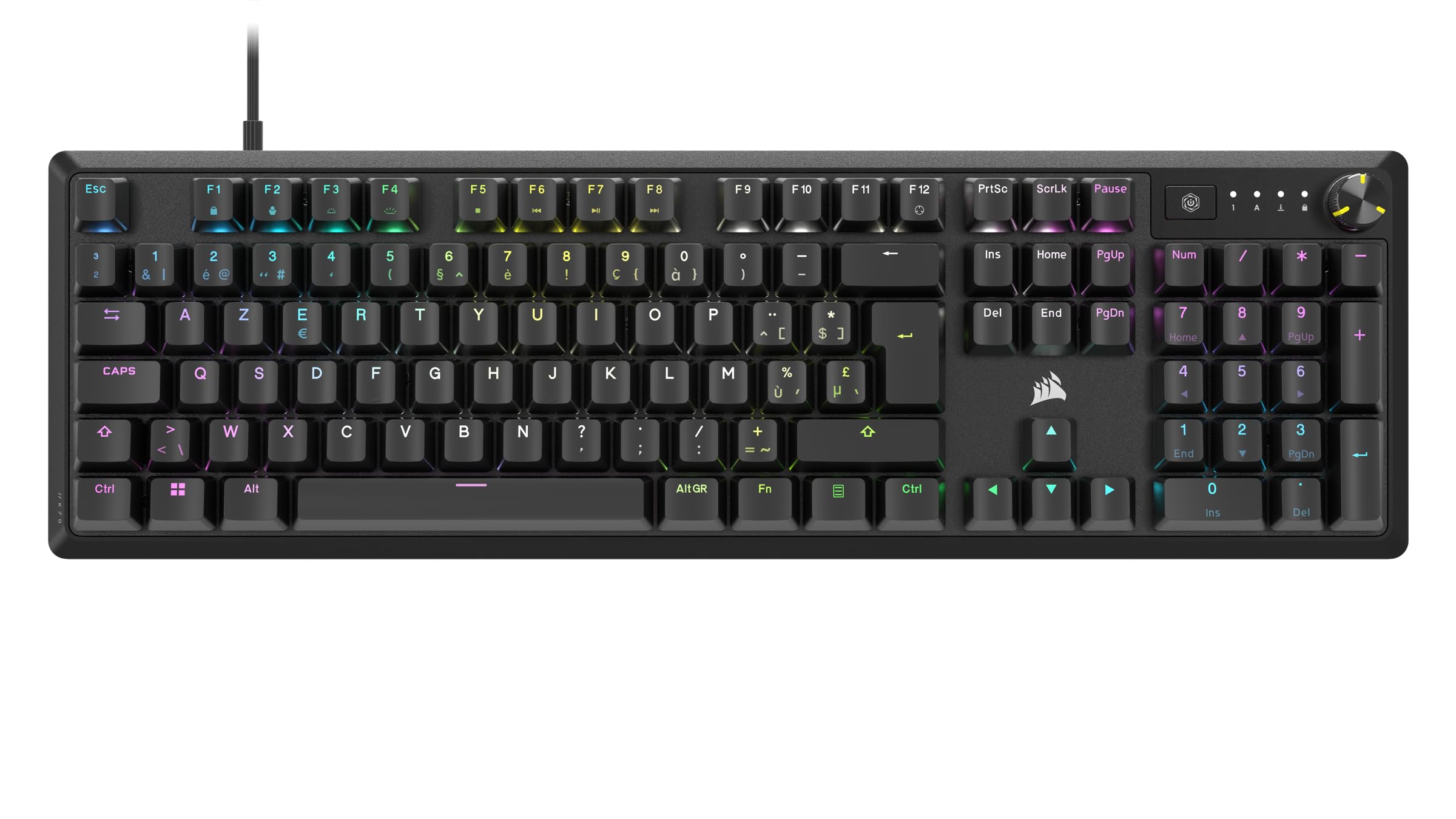 Corsair K70 RGB Core Mechanical Keyboard do gier - RGB LED Backlit - Corsair LineairRed - BE Azerty - Zwart (PC/Mac/Xbox/PlayStation)
