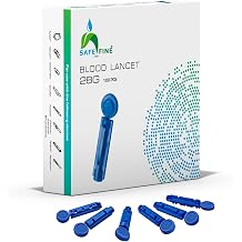 Blood Lancets 28G 3 mm - Sterile & Low Pain Compatible with Lancing Aid Blood Sugar Lancets for Diabetes Pack of 100