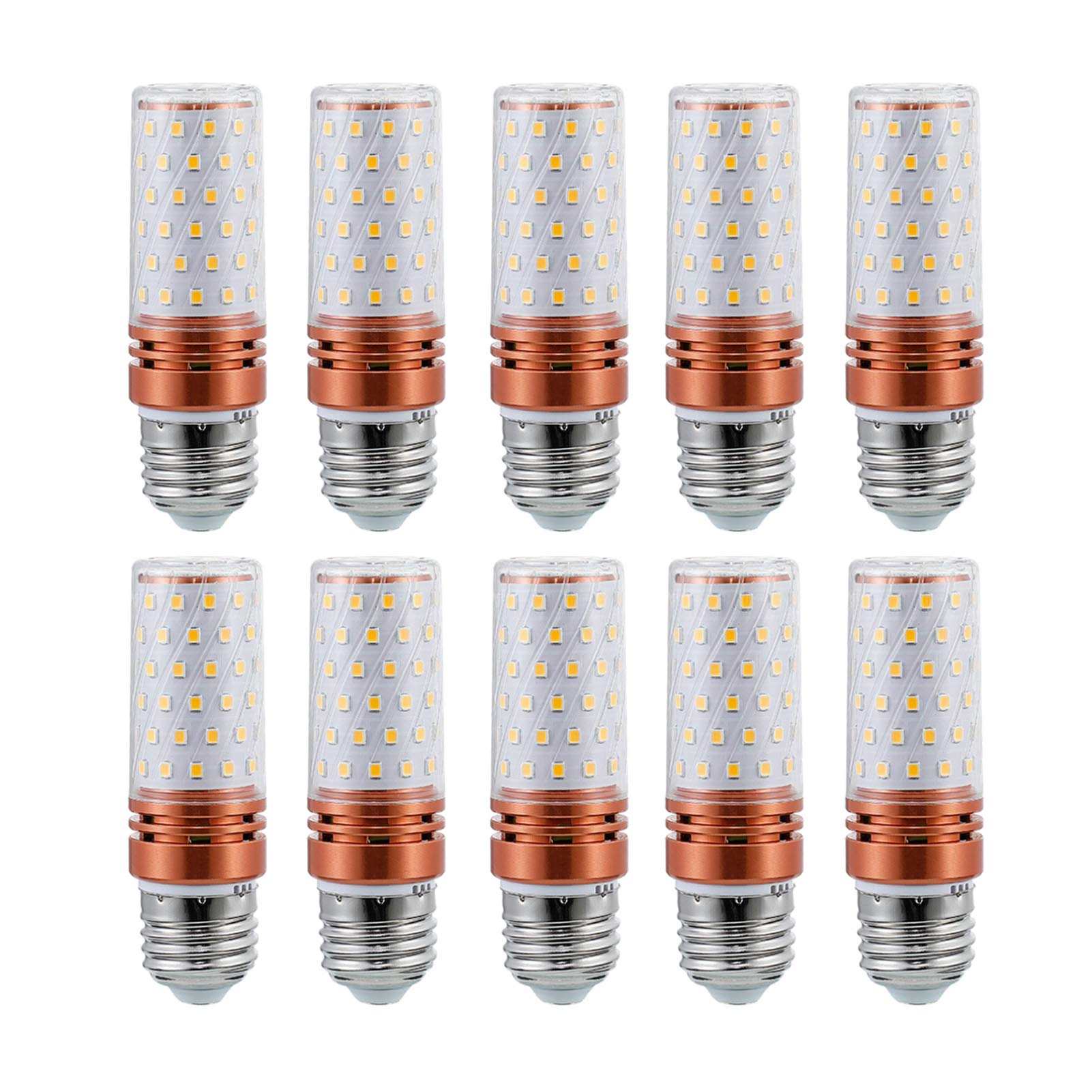 Ampoules LED en forme maïs, ampoules à vis Edison E27/E14, paquet 10 ampoules à économie d'énergie 20 W 1800 lm, équivalent à des ampoules à incandescence 200 W, gradation trois couleurs, E14