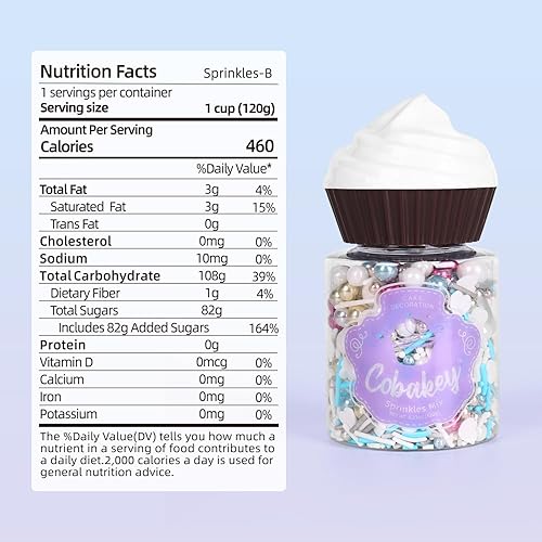 Miniatura 6 de Gránulos para decoración de pasteles de 4.2 onzas, chispas para el día de San Valentín, mezcla de perlas de azúcar plateadas, blancas y doradas,