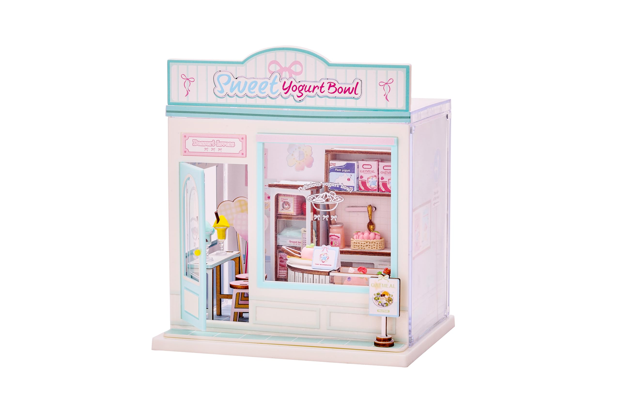 I-TOTAL® - Mini Shop DIY Assembly Kit - Creative 3D Model to Build (107 Pieces), Home and Desk Decoration, Creative Hobby (SWEET YOGURT BOWL)