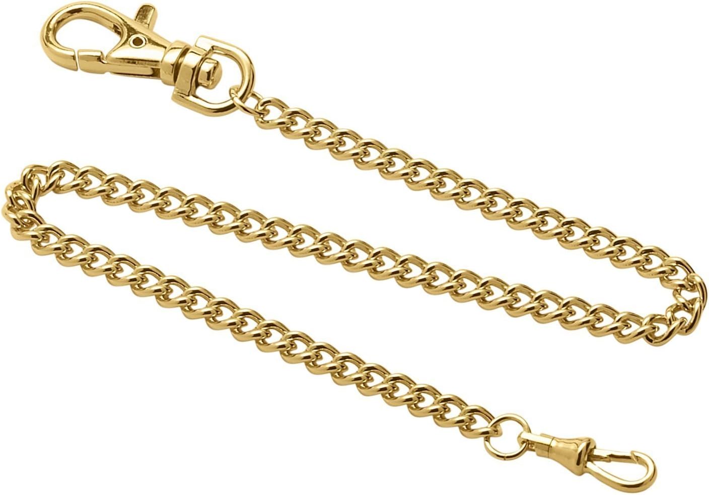 Dueber Stainless Steel Gold Plated Pocket Watch Chain 3548-G