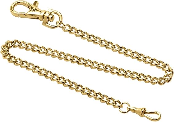Dueber Stainless Steel Gold Plated Pocket Watch Chain 3548-G
