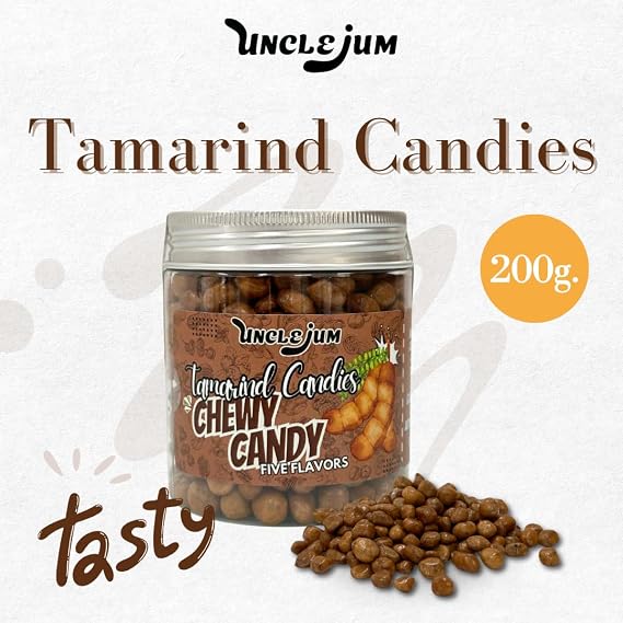 Chewy Tamarind Candy 5 Tastes fusion of spicy, sour, sweet, salty, and umami (savory) tastes in one chewy bite. 200grams