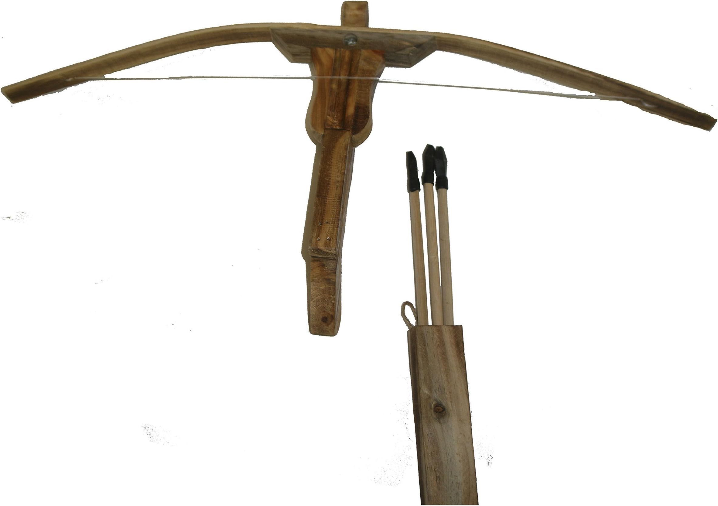 Texas Toy Workshop Wooden Crossbow with Quiver Set